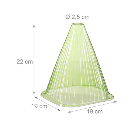 Green Plant Protection Cones, Set of 80