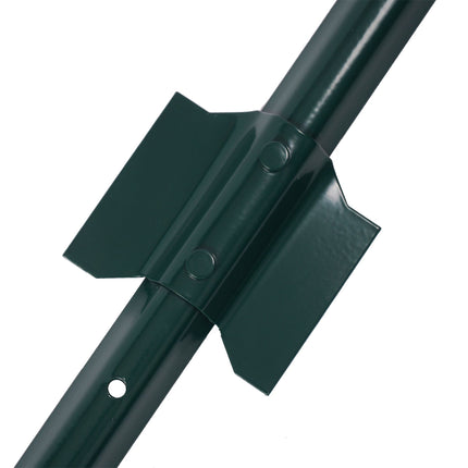 Žali plieniniai tvoros stulpai, 90 cm, 10 vnt. rinkinys