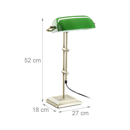 Green banker lamp