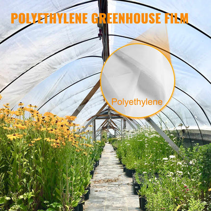 Greenhouse Polyethylene Film 10 x 25 Ft, 6 Mil, UV Resistant