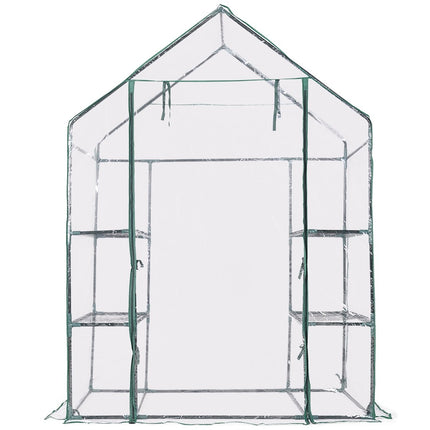 Šiltnamis su lentynomis, PVC danga, 143 x 73 x 195 cm