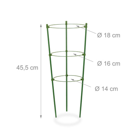 Žalios augalų atramos 45 cm, 4 vnt. rinkinys