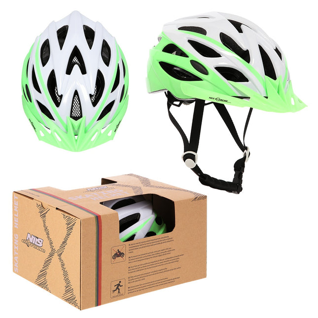 Grey-Green Bike Helmet, Size S (50-58cm)
