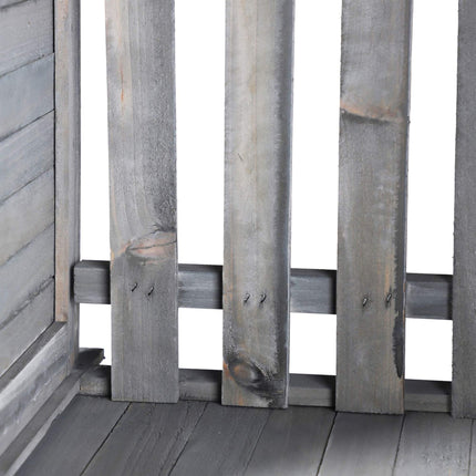 Grey Planter Box with Trellis