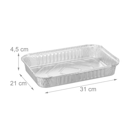 Grill tray in aluminium, set of 50 pcs