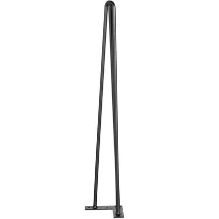 Hairpin Table Legs 28 Inch, Set of 4, Black 3-Rod Steel