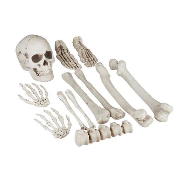 Helovino skeletų dekoracijų rinkinys - 12 kaulų