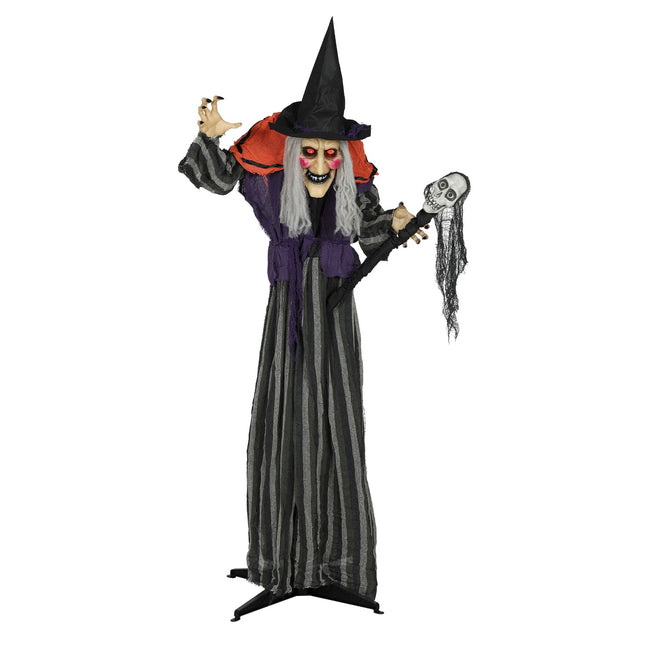 Helovino raganos dekoracija, 160 cm, LED šviesos, garsas