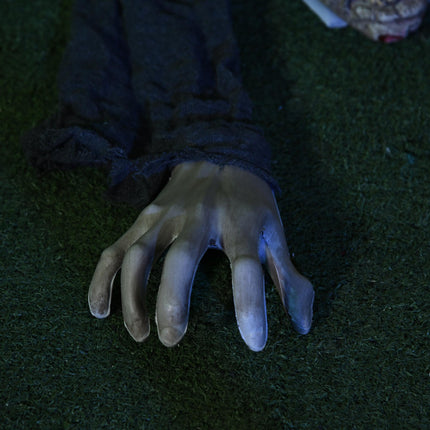 Halloween Zombie Decoration, LED Eyes, Sound & Motion Sensor