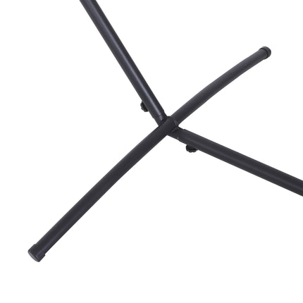 Hamako rėmas hamako stovui su kabliukais, sodo, paplūdimio, metalinis, 280 x 120 x 110 cm, iki 120 kg