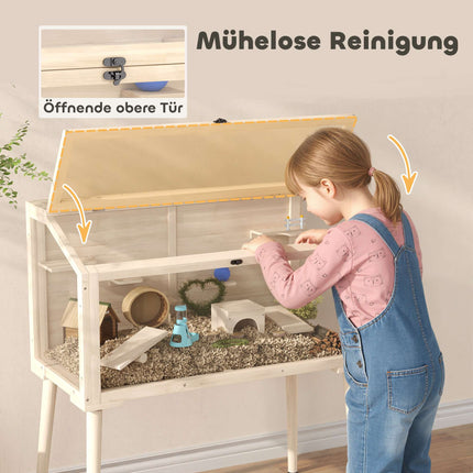 Hamster Cage with Accessories, 110x52x101 cm, Wood/Plastic
