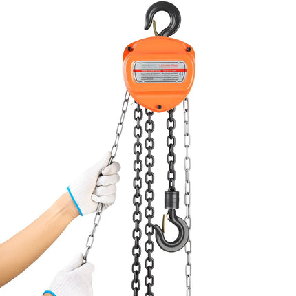 Hand Chain Hoist, 1 Ton, 6 m Lift, G80 Galvanized