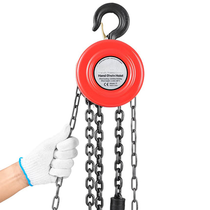 Hand Chain Hoist 1 Ton, 8 Ft Lift, G70 Chain