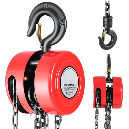 Hand Chain Hoist 1 Ton, 8 Ft Lift, G70 Chain