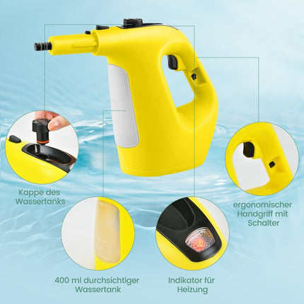 Rankinis garinis valytuvas, 1500 W, 400 ml bakas, 125 °C
