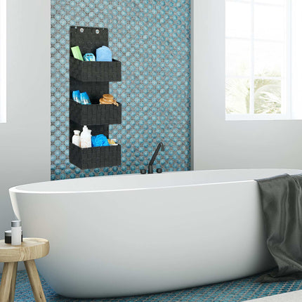 Pakabinama daiktų laikymo spintelė iš audinio su 3 krepšeliais