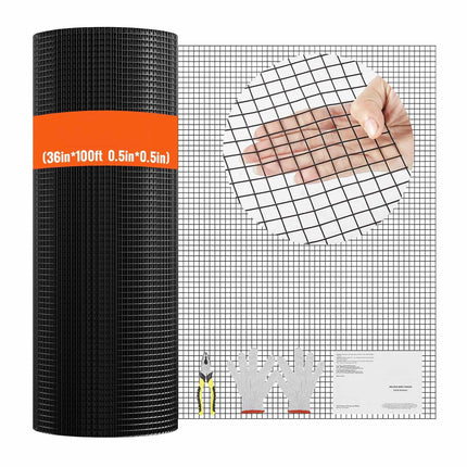 Hardware Cloth Roll 36in x 100ft, 1/2in Mesh, 19 Gauge