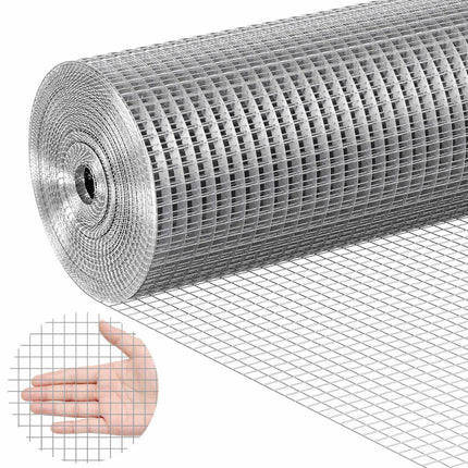 Hardware Cloth Roll, Galvanized 1/2 In Mesh, 24 In x 100 Ft