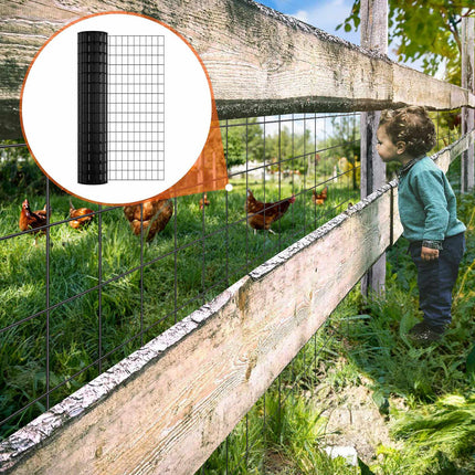 Hardware Cloth Wire Mesh Roll, Vinyl-Coated, 16 Gauge, 48 in x 50 ft