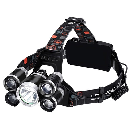 Priekinis žibintas 5 x LED T6 CREE