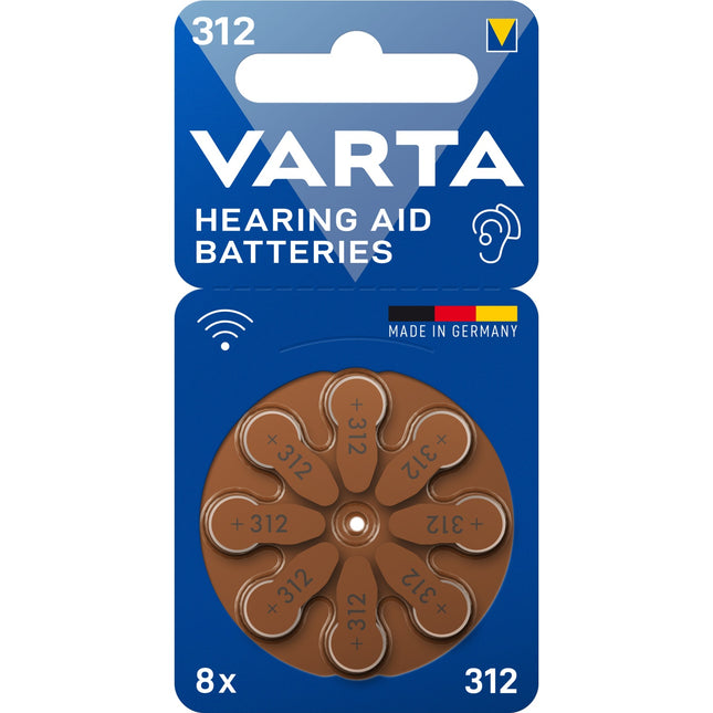 Hearing aid battery 312 / A312 / PR41 8-pack