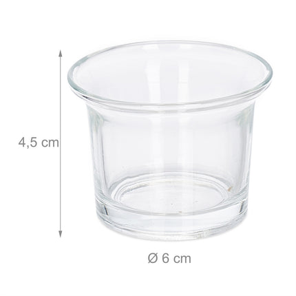 Šildomos žvakidės stiklinėje dėžutėje - 12 vnt.