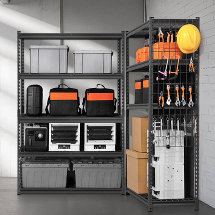 Heavy Duty Garage Shelving, 5-Tier 2500 Lb, Black