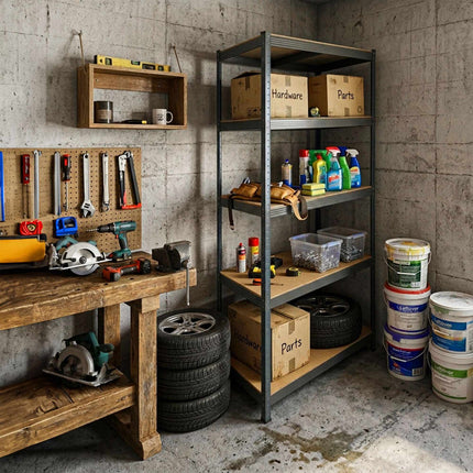 Heavy-Duty Steel Storage Rack with 5 Adjustable Shelves, 875 kg, Anthracite