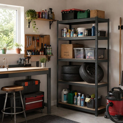 Heavy-Duty Steel Storage Rack with 5 Adjustable Shelves, 875 kg, Anthracite