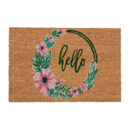 Kokosinis durų kilimėlis „Hello“