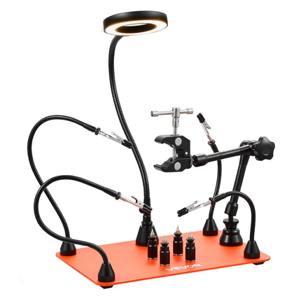 Helping Hands Soldering Station – 3X LED Magnifier, 4 PCB Holders