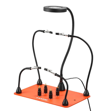 Helping Hands Soldering Station – 4 Arms, 3X LED Magnifier