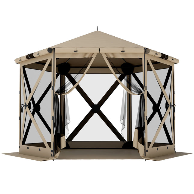 Šešiakampė paviljono palapinė, 3 x 2,6 m, atspari vandeniui, UV spinduliams