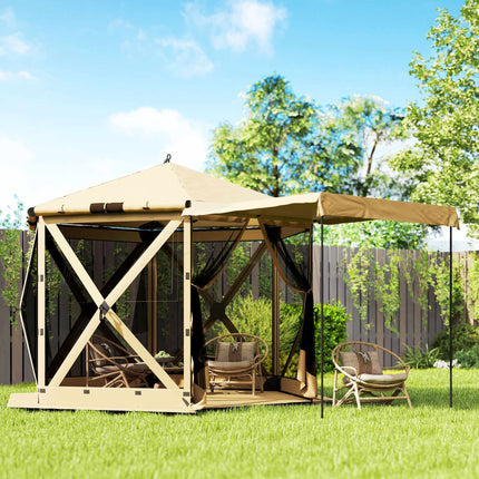 Šešiakampė paviljono palapinė, 3 x 2,6 m, atspari vandeniui, UV spinduliams