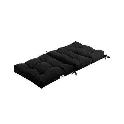 High Back Chair Cushion with 3-Position Adjustable Backrest, Black, Waterproof