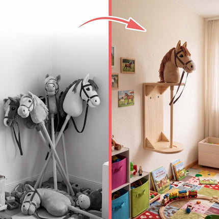 „Hobby Horse“ sieniniai laikikliai, 2 vnt. rinkinys, dažomi pušies gaminiai