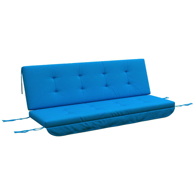 Holivudo sūpynių pagalvėlių komplektas, 170 cm, kėdės pagalvėlė, sūpynių pagalvėlė, sėdynės pagalvėlė, sodo sūpynės, sodo pagalvėlė, nugaros pagalvėlė, šoninė pagalvėlė, mėlyna