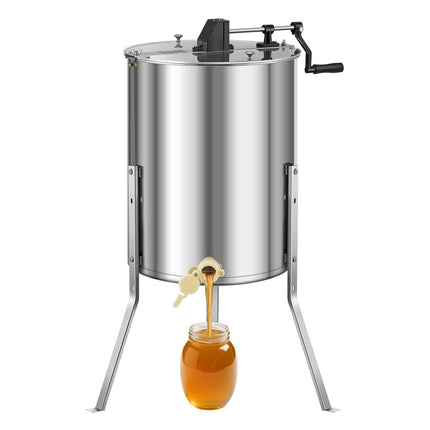 Honey Extractor, 4/8-Frame Manual Stainless Steel, Lid