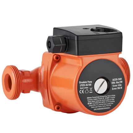 Hot Water Recirculating Pump, 220V 72W, 3-Speed, 50 L/min