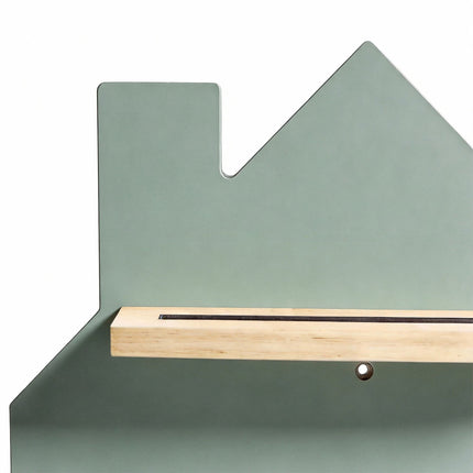 House-Shaped Wall Shelf for Tonies and Toniebox, Holds 32 Figures, Green