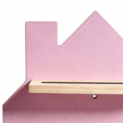 House-Shaped Wall Shelf for Tonies and Toniebox, Holds 32 Figures, Pink