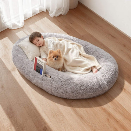 Human-Sized Dog Bed, Orthopedic Memory Foam, Washable Cover