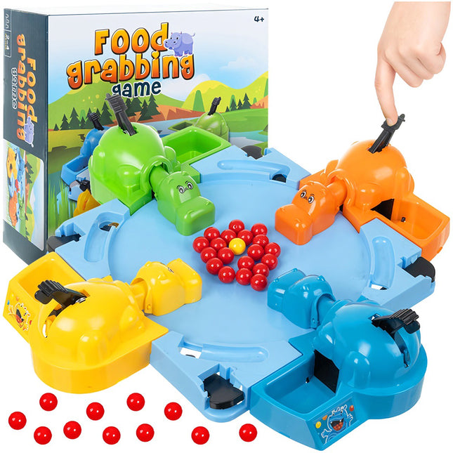 „Hungry Hippos“ arkadinis žaidimas vaikams, pramogos visai šeimai, 2-4 žaidėjams