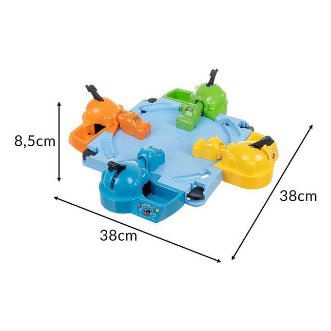 „Hungry Hippos“ arkadinis žaidimas vaikams, pramogos visai šeimai, 2-4 žaidėjams