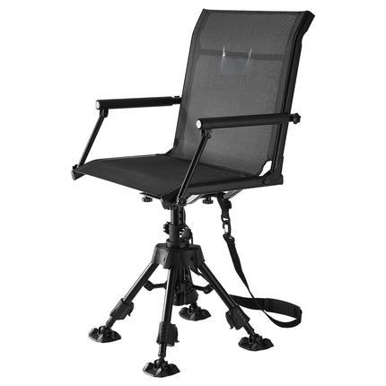 Hunting Blind Chair, 360 Silent Swivel, Foldable, 350 lb
