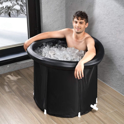 Ice Bath Tub 90 cm, 370L Inflatable Cold Plunge With Cover