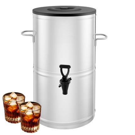 Iced Tea Dispenser, 4 Gal 304 Stainless, Spigot Handle