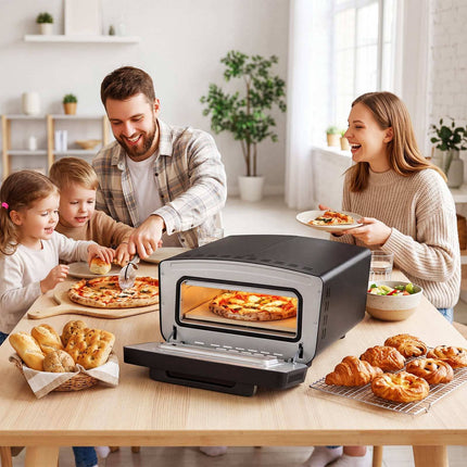 Elektrinė picos krosnelė viduje, 1700 W, 12 colių, jutiklinis ekranas