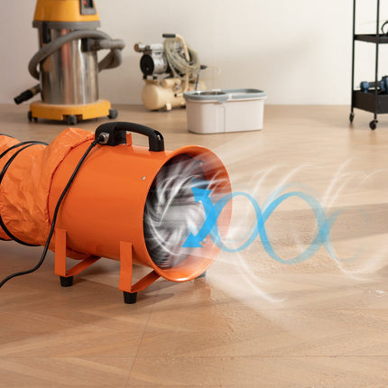Industrial Exhaust Blower, 12-Inch, 10m Duct, 2574 CFM