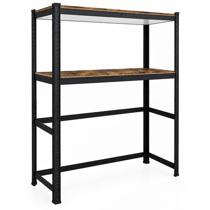Industrial Washing Machine Rack, Heavy-Duty Steel – Black/Brown, 200 kg Shelves